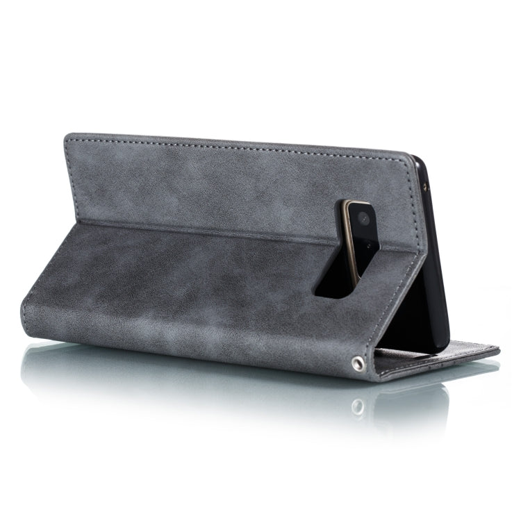 For Galaxy Note 8 Splicing Color Magnetic Hem Horizontal Flip Leather Case with Holder & Card Slots