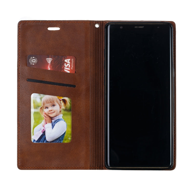 For Galaxy Note 8 Splicing Color Magnetic Hem Horizontal Flip Leather Case with Holder & Card Slots