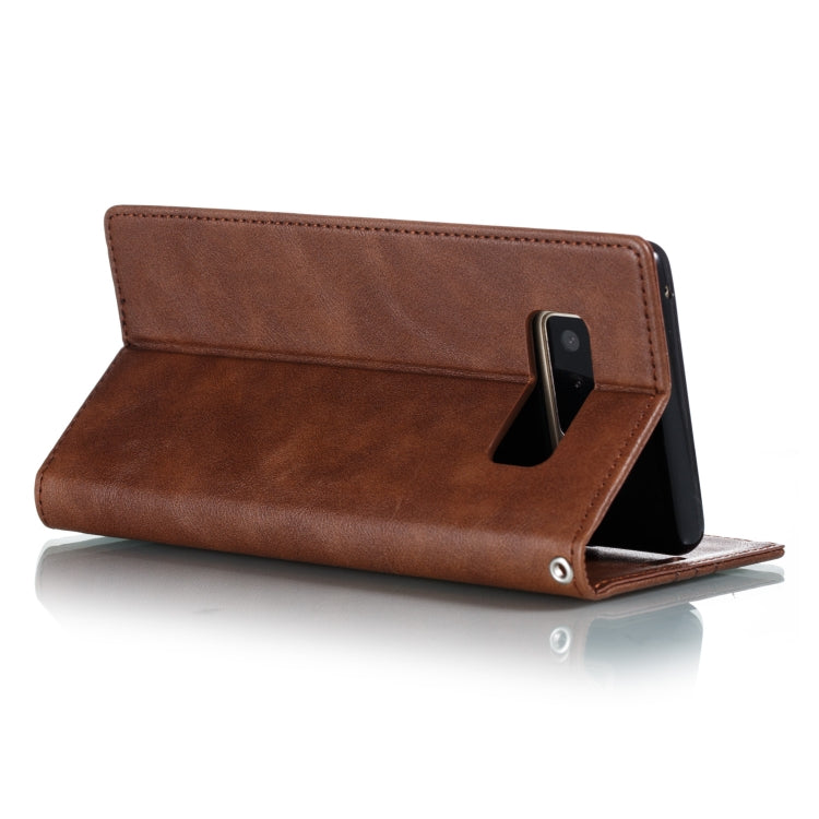 For Galaxy Note 8 Splicing Color Magnetic Hem Horizontal Flip Leather Case with Holder & Card Slots
