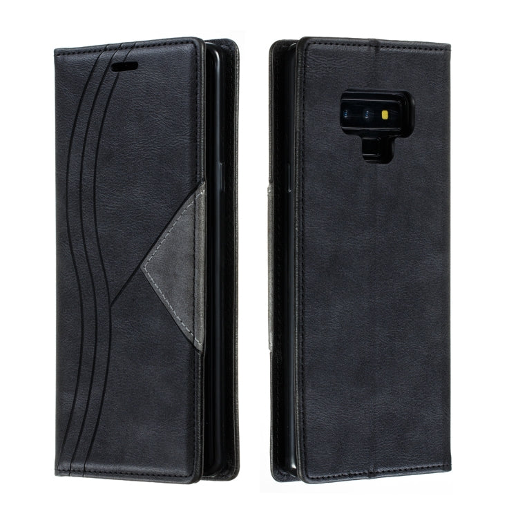 For Galaxy Note 9 Splicing Color Magnetic Hem Horizontal Flip Leather Case with Holder & Card Slots