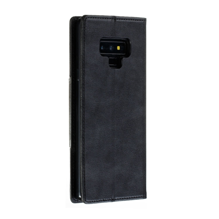 For Galaxy Note 9 Splicing Color Magnetic Hem Horizontal Flip Leather Case with Holder & Card Slots