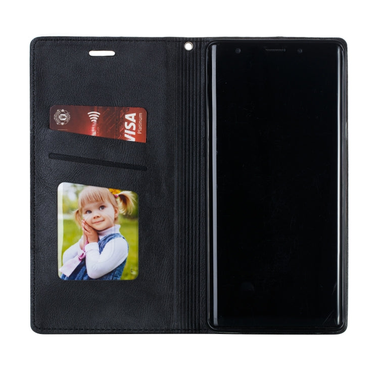 For Galaxy Note 9 Splicing Color Magnetic Hem Horizontal Flip Leather Case with Holder & Card Slots