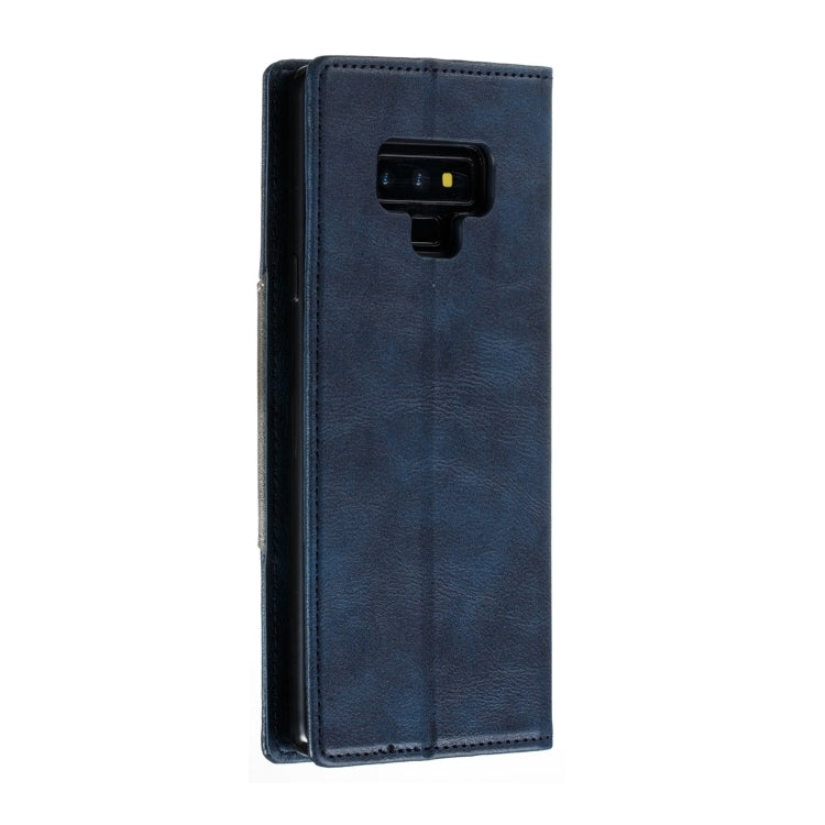 For Galaxy Note 9 Splicing Color Magnetic Hem Horizontal Flip Leather Case with Holder & Card Slots