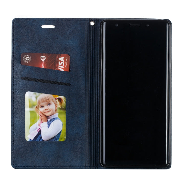 For Galaxy Note 9 Splicing Color Magnetic Hem Horizontal Flip Leather Case with Holder & Card Slots