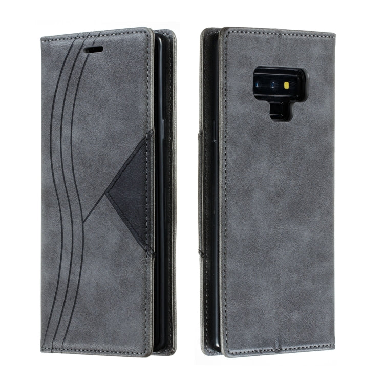 For Galaxy Note 9 Splicing Color Magnetic Hem Horizontal Flip Leather Case with Holder & Card Slots