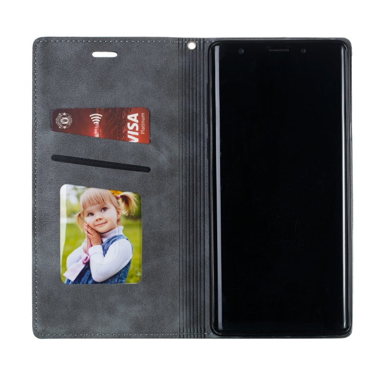 For Galaxy Note 9 Splicing Color Magnetic Hem Horizontal Flip Leather Case with Holder & Card Slots