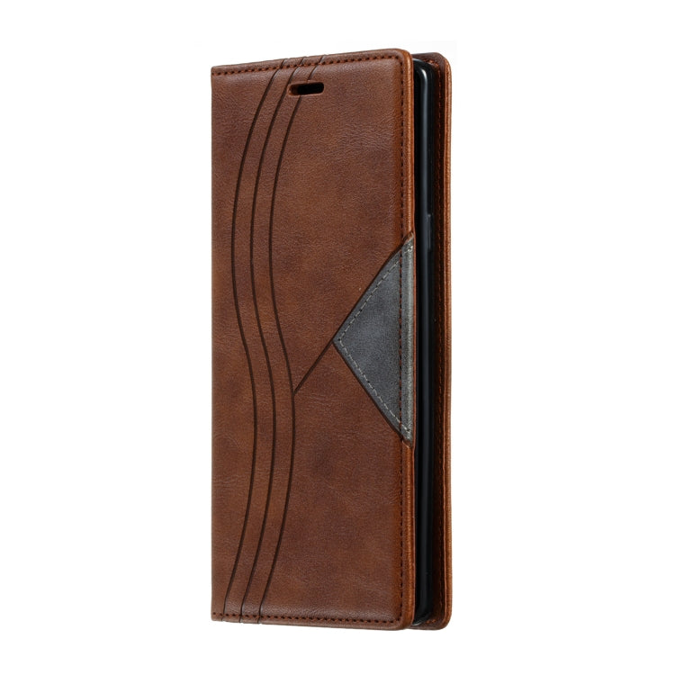 For Galaxy Note 9 Splicing Color Magnetic Hem Horizontal Flip Leather Case with Holder & Card Slots