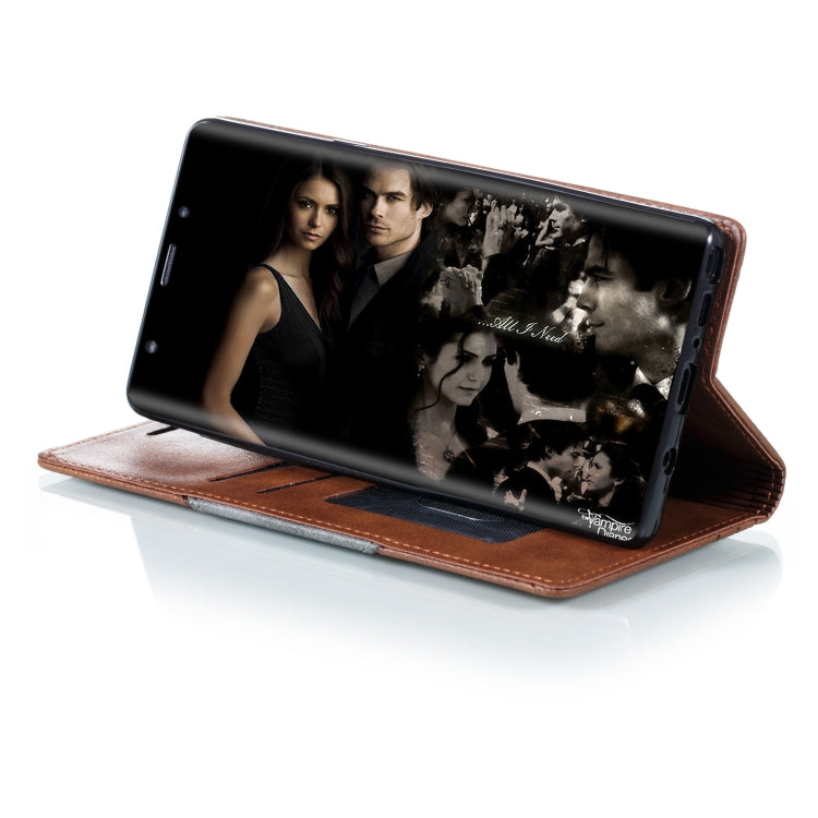 For Galaxy Note 9 Splicing Color Magnetic Hem Horizontal Flip Leather Case with Holder & Card Slots
