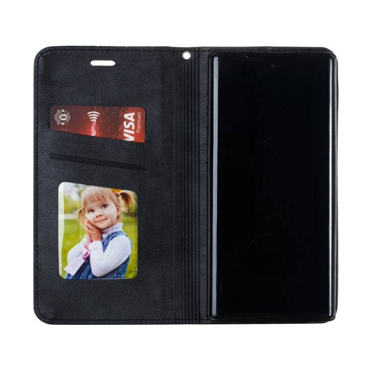 For Galaxy Note 10 Splicing Color Magnetic Hem Horizontal Flip Leather Case with Holder & Card Slots