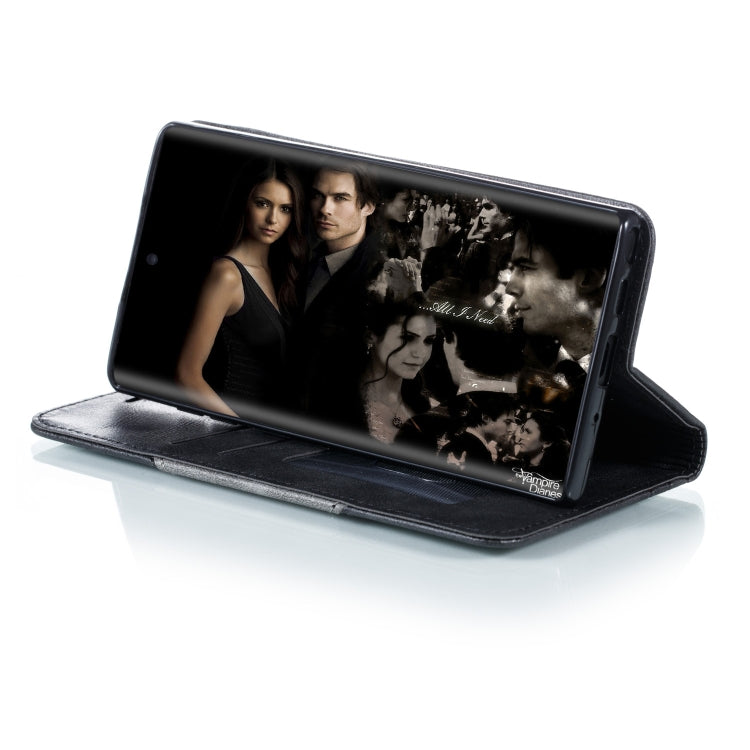 For Galaxy Note 10 Splicing Color Magnetic Hem Horizontal Flip Leather Case with Holder & Card Slots