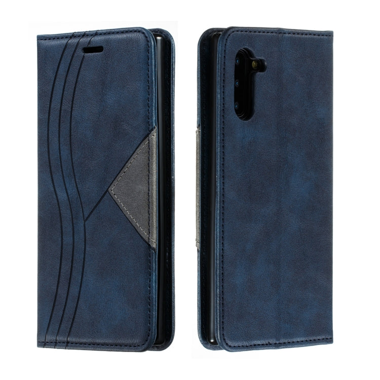 For Galaxy Note 10 Splicing Color Magnetic Hem Horizontal Flip Leather Case with Holder & Card Slots