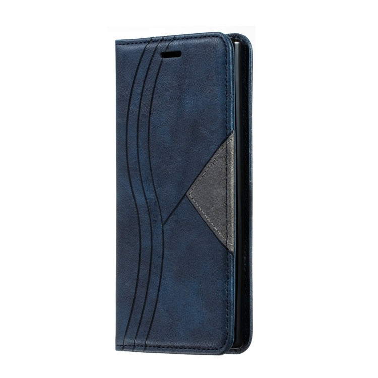 For Galaxy Note 10 Splicing Color Magnetic Hem Horizontal Flip Leather Case with Holder & Card Slots