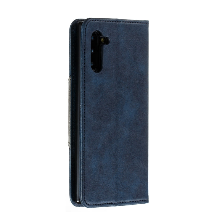 For Galaxy Note 10 Splicing Color Magnetic Hem Horizontal Flip Leather Case with Holder & Card Slots