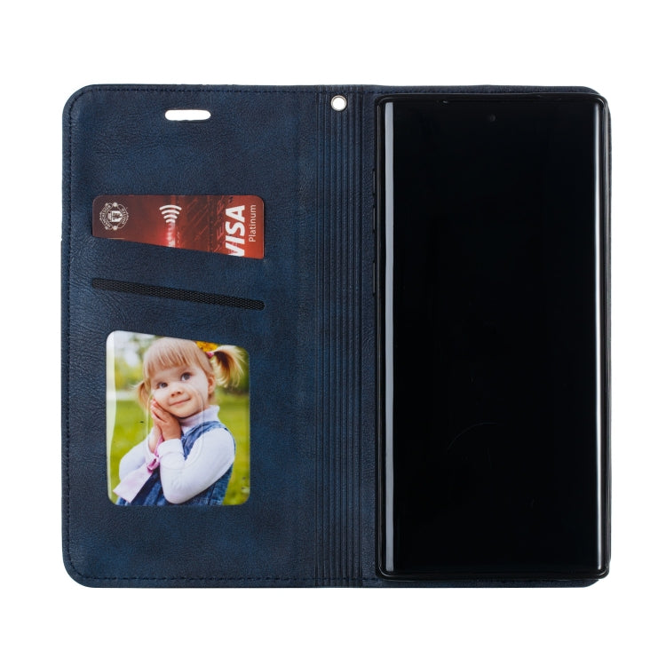 For Galaxy Note 10 Splicing Color Magnetic Hem Horizontal Flip Leather Case with Holder & Card Slots