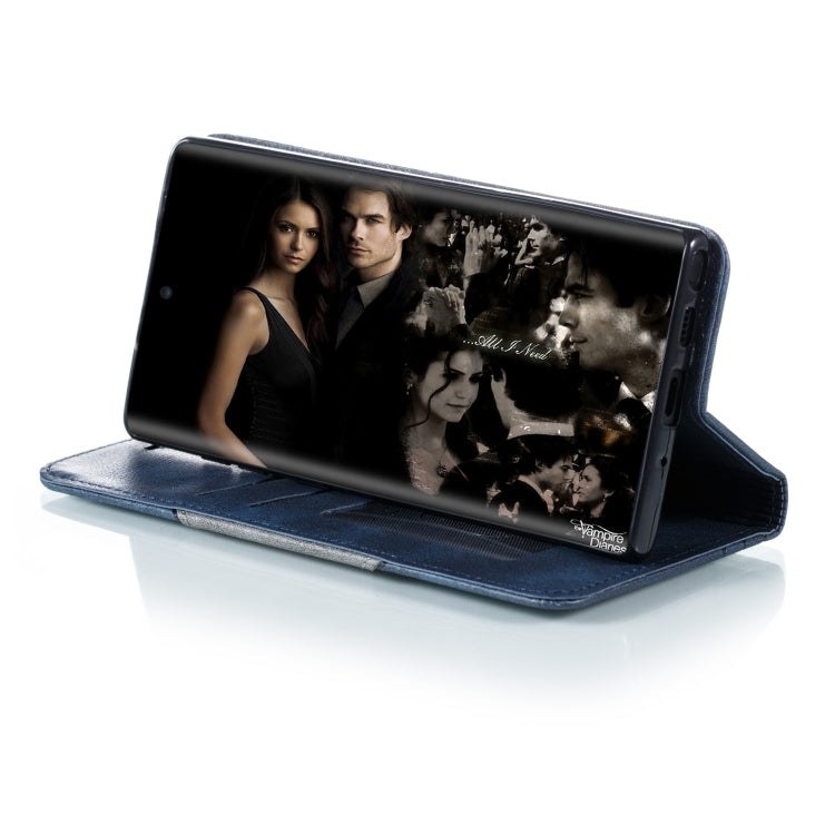 For Galaxy Note 10 Splicing Color Magnetic Hem Horizontal Flip Leather Case with Holder & Card Slots