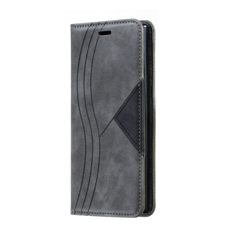 For Galaxy Note 10 Splicing Color Magnetic Hem Horizontal Flip Leather Case with Holder & Card Slots
