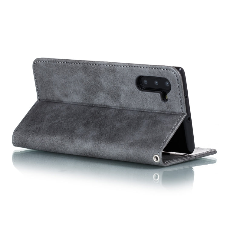 For Galaxy Note 10 Splicing Color Magnetic Hem Horizontal Flip Leather Case with Holder & Card Slots