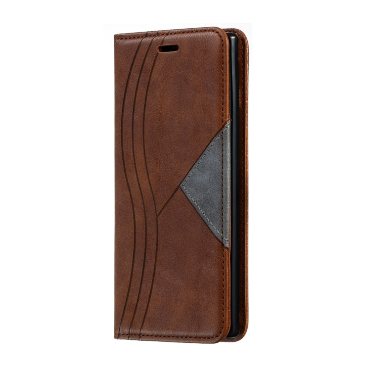 For Galaxy Note 10 Splicing Color Magnetic Hem Horizontal Flip Leather Case with Holder & Card Slots