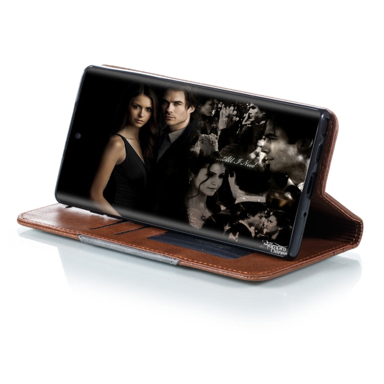 For Galaxy Note 10 Splicing Color Magnetic Hem Horizontal Flip Leather Case with Holder & Card Slots
