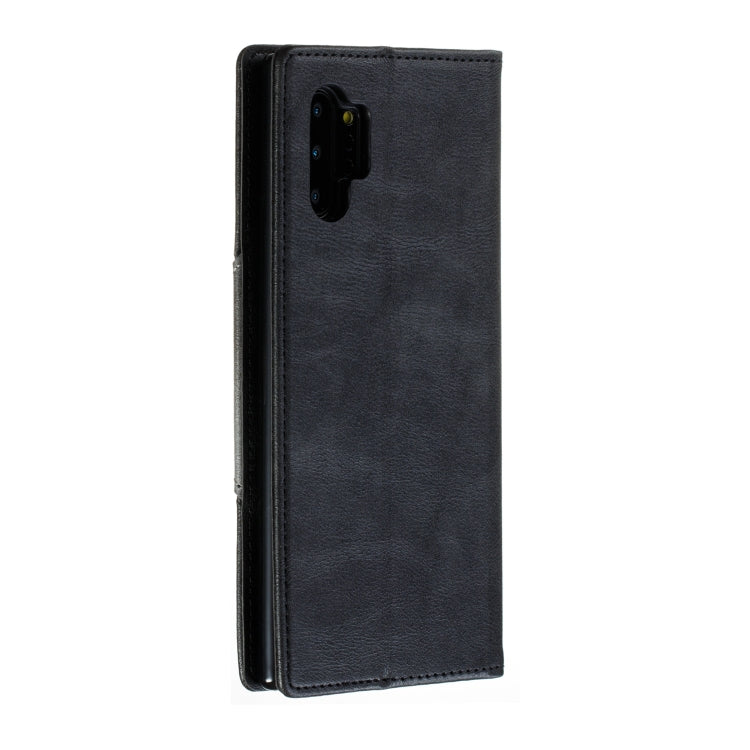 For Galaxy Note 10 Pro Splicing Color Magnetic Hem Horizontal Flip Leather Case with Holder & Card Slots