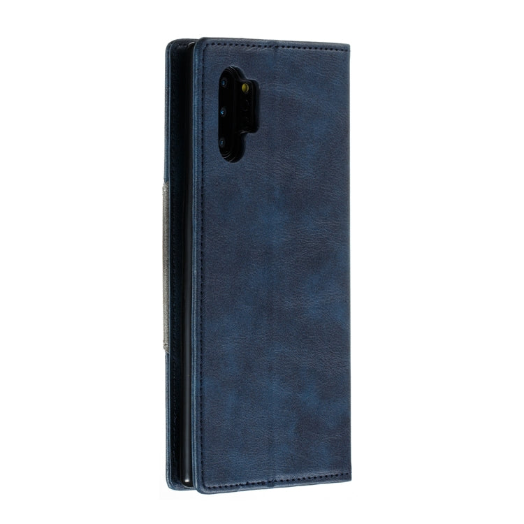 For Galaxy Note 10 Pro Splicing Color Magnetic Hem Horizontal Flip Leather Case with Holder & Card Slots