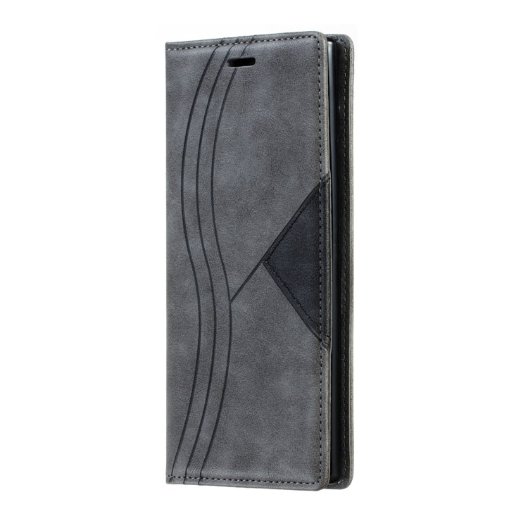 For Galaxy Note 10 Pro Splicing Color Magnetic Hem Horizontal Flip Leather Case with Holder & Card Slots