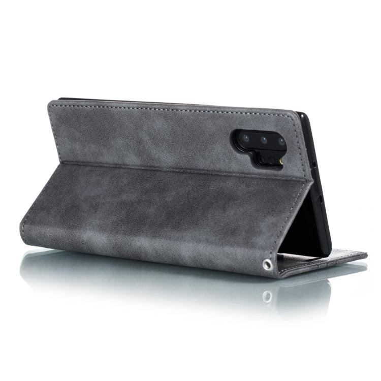 For Galaxy Note 10 Pro Splicing Color Magnetic Hem Horizontal Flip Leather Case with Holder & Card Slots