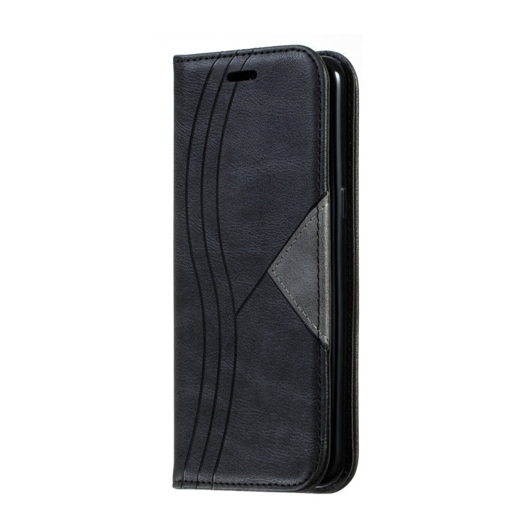 For Galaxy S8 Splicing Color Magnetic Hem Horizontal Flip Leather Case with Holder & Card Slots