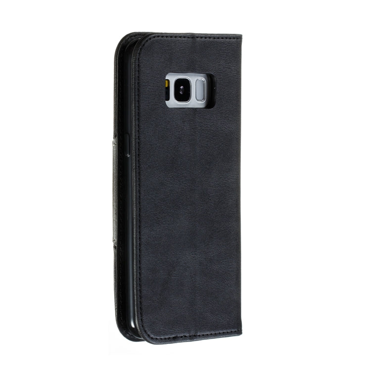 For Galaxy S8 Splicing Color Magnetic Hem Horizontal Flip Leather Case with Holder & Card Slots