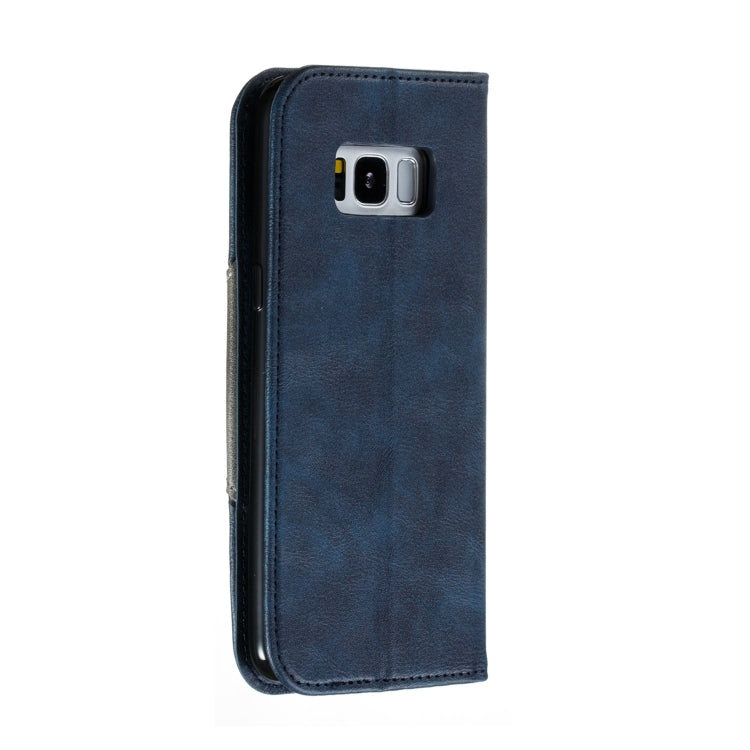For Galaxy S8 Splicing Color Magnetic Hem Horizontal Flip Leather Case with Holder & Card Slots