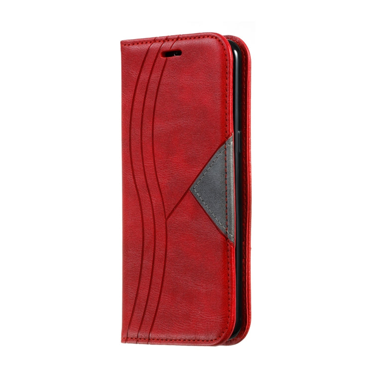 For Galaxy S8 Splicing Color Magnetic Hem Horizontal Flip Leather Case with Holder & Card Slots