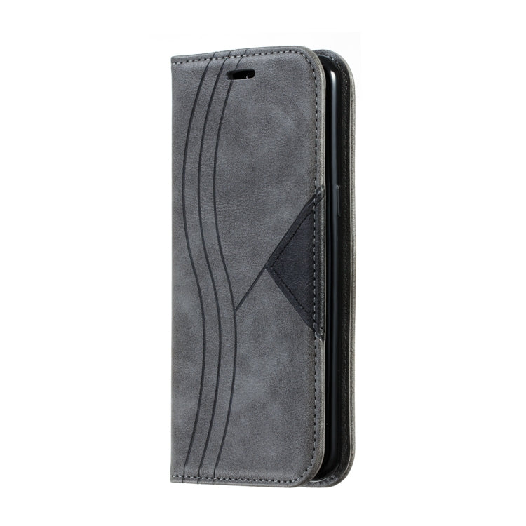 For Galaxy S8 Splicing Color Magnetic Hem Horizontal Flip Leather Case with Holder & Card Slots