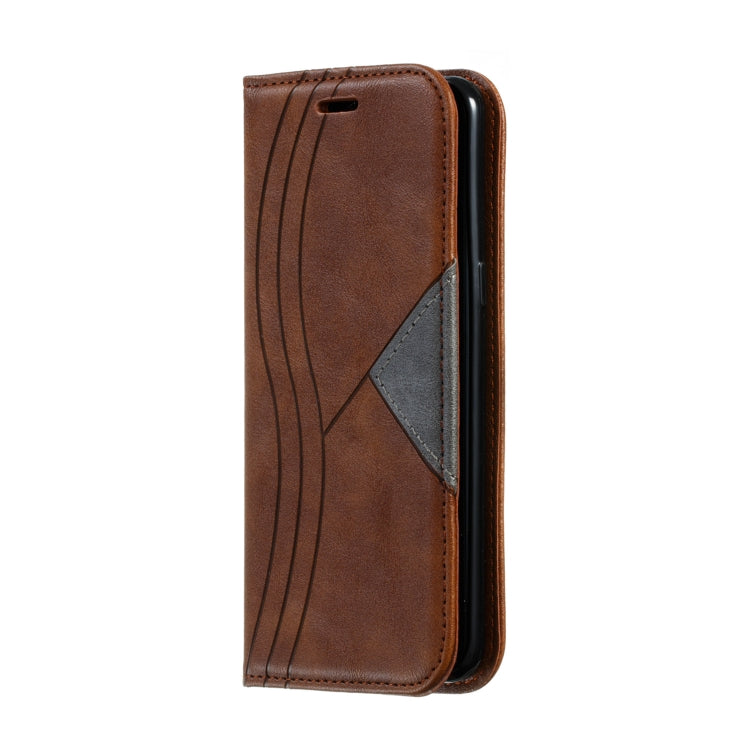 For Galaxy S8 Splicing Color Magnetic Hem Horizontal Flip Leather Case with Holder & Card Slots