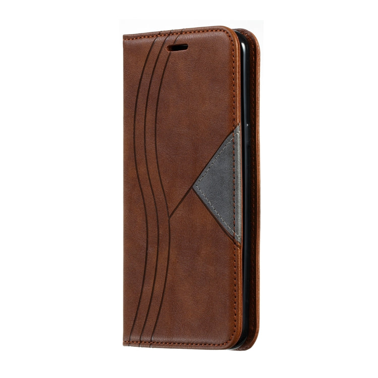 For Galaxy S8 Plus Splicing Color Magnetic Hem Horizontal Flip Leather Case with Holder & Card Slots