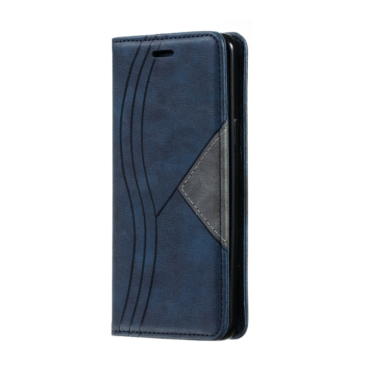 For Galaxy S9 Splicing Color Magnetic Hem Horizontal Flip Leather Case with Holder & Card Slots