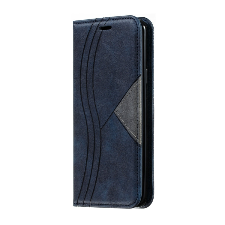 For Galaxy S9 Plus Splicing Color Magnetic Hem Horizontal Flip Leather Case with Holder & Card Slots