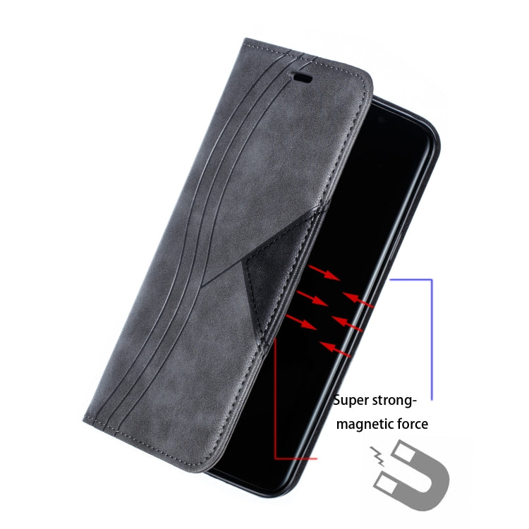 For Galaxy S9 Plus Splicing Color Magnetic Hem Horizontal Flip Leather Case with Holder & Card Slots