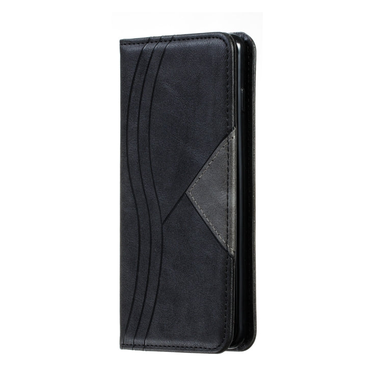 For Galaxy S10 Splicing Color Magnetic Hem Horizontal Flip Leather Case with Holder & Card Slots