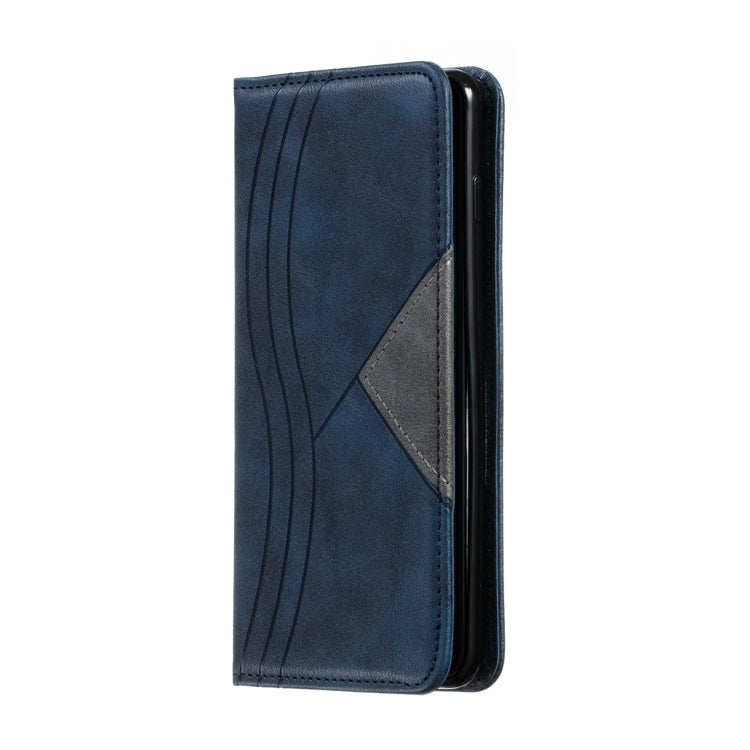 For Galaxy S10 Splicing Color Magnetic Hem Horizontal Flip Leather Case with Holder & Card Slots