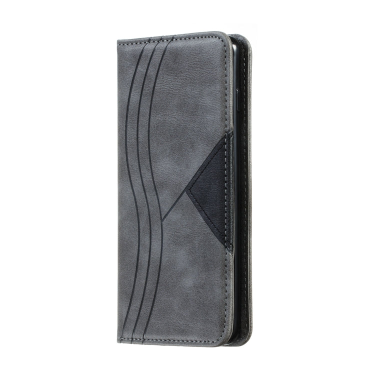 For Galaxy S10 Splicing Color Magnetic Hem Horizontal Flip Leather Case with Holder & Card Slots