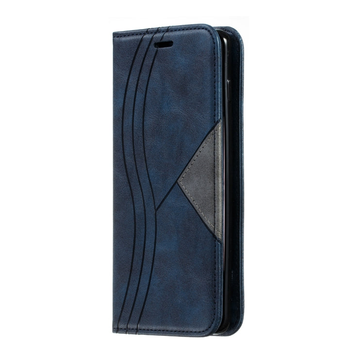 For Galaxy S10 Plus Splicing Color Magnetic Hem Horizontal Flip Leather Case with Holder & Card Slots