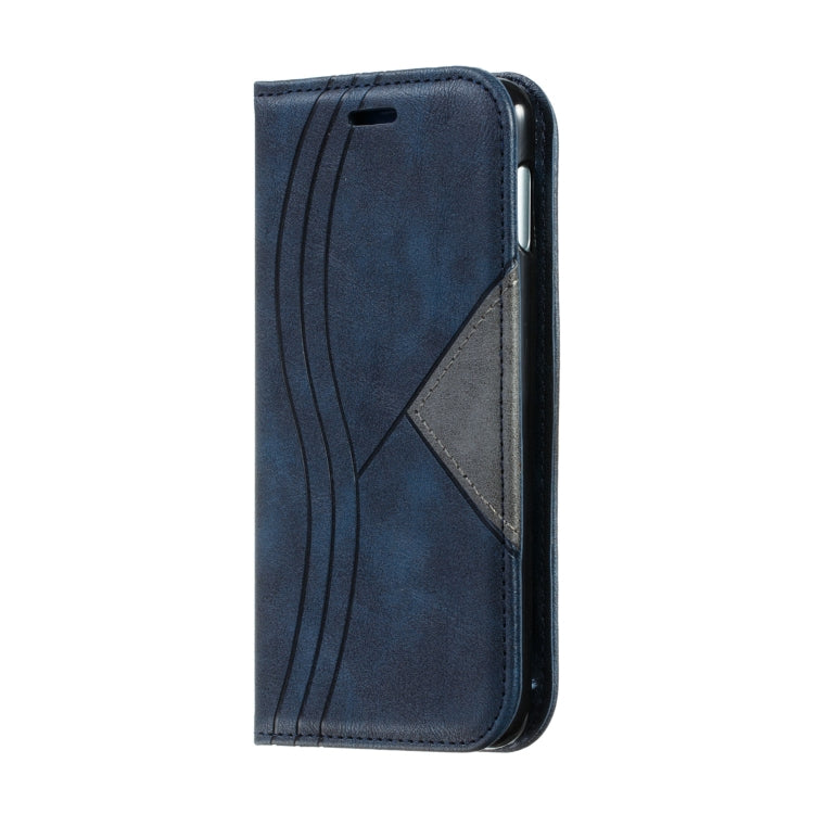 For Galaxy S10e Splicing Color Magnetic Hem Horizontal Flip Leather Case with Holder & Card Slots