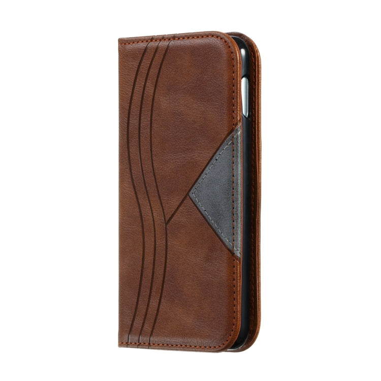 For Galaxy S10e Splicing Color Magnetic Hem Horizontal Flip Leather Case with Holder & Card Slots
