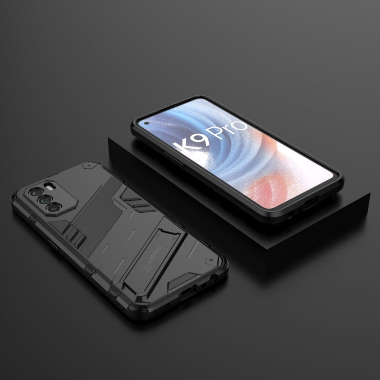 For OPPO K9 Pro Punk Armor 2 in 1 PC + TPU Shockproof Phone Case with Invisible Holder