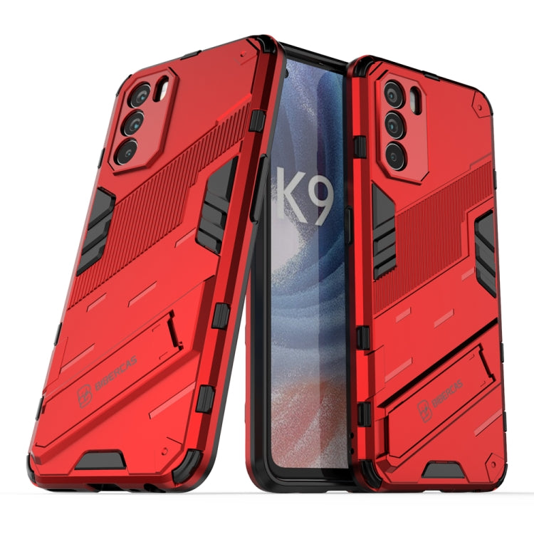 For OPPO K9 Pro Punk Armor 2 in 1 PC + TPU Shockproof Phone Case with Invisible Holder