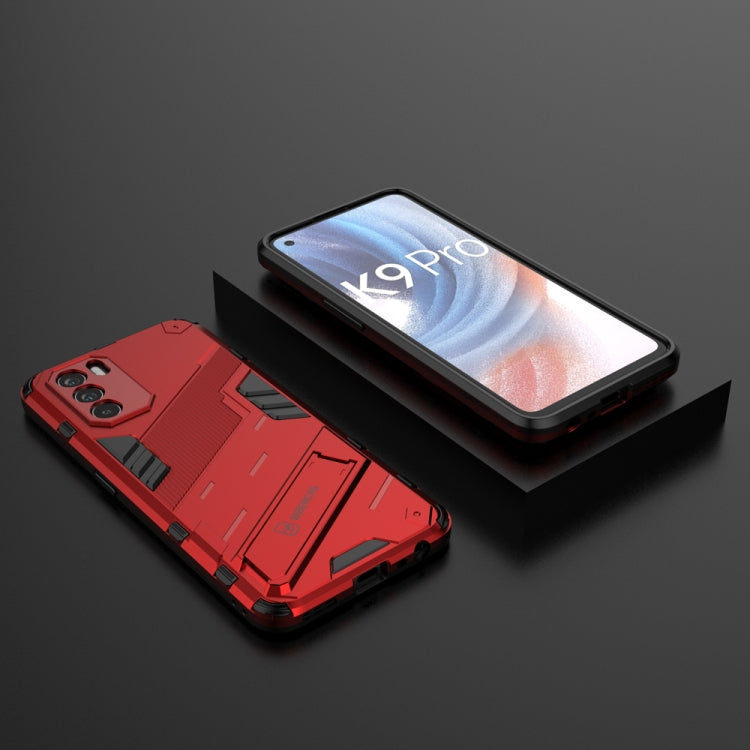 For OPPO K9 Pro Punk Armor 2 in 1 PC + TPU Shockproof Phone Case with Invisible Holder