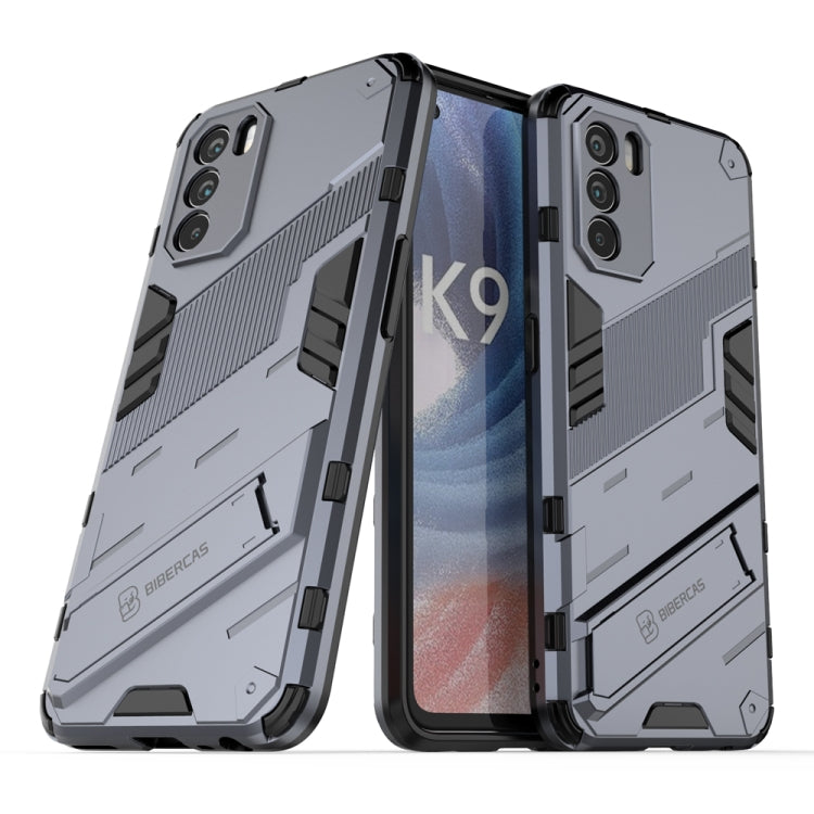 For OPPO K9 Pro Punk Armor 2 in 1 PC + TPU Shockproof Phone Case with Invisible Holder