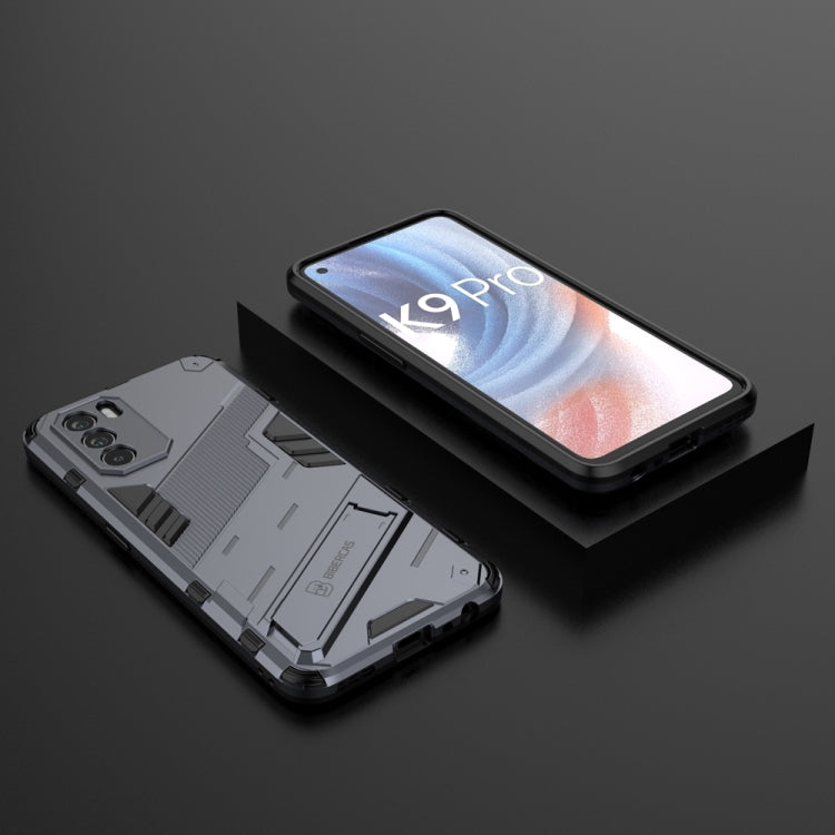 For OPPO K9 Pro Punk Armor 2 in 1 PC + TPU Shockproof Phone Case with Invisible Holder
