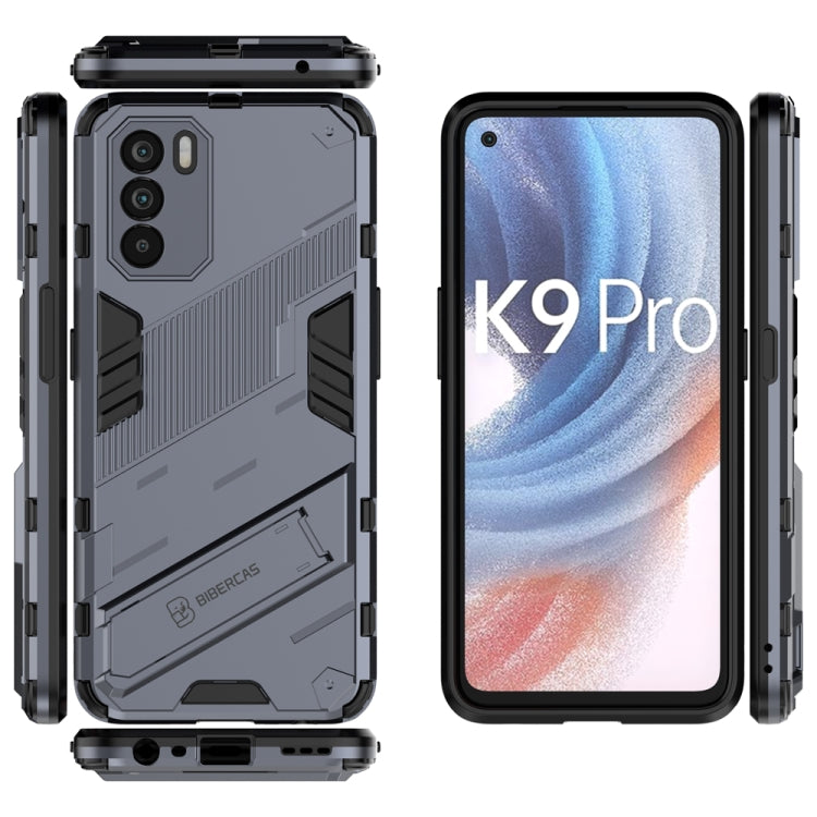 For OPPO K9 Pro Punk Armor 2 in 1 PC + TPU Shockproof Phone Case with Invisible Holder