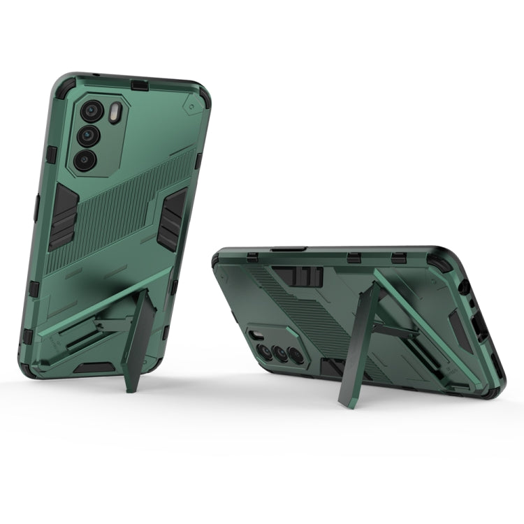 For OPPO K9 Pro Punk Armor 2 in 1 PC + TPU Shockproof Phone Case with Invisible Holder